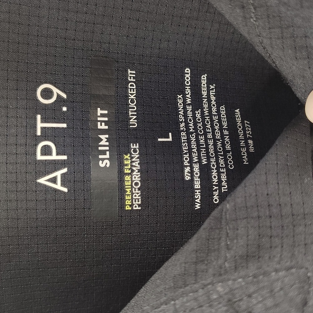 Apt 9 Mens Button Down Size Large Untucked Fit Sl… - image 4